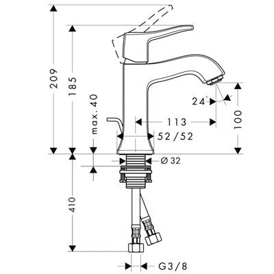 Hansgrohe Metris Classic mosdócsaptelep