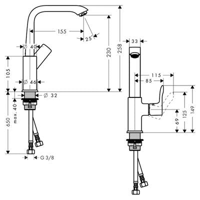Hansgrohe Metris mosdó csaptelep 230