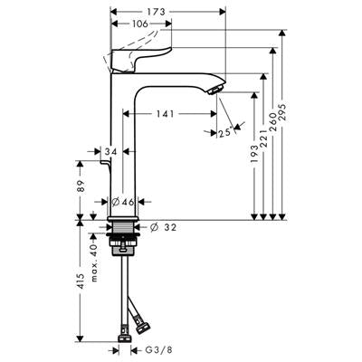 Hansgrohe Metris mosdó csaptelep 200 mm kifolyó  (31183000)