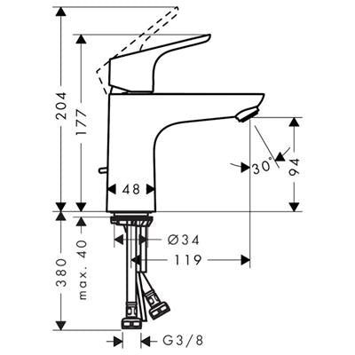 Hansgrohe Focus mosdó csaptelep 100