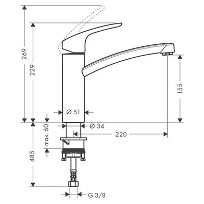 Hansgrohe Focus mosogató csaptelep