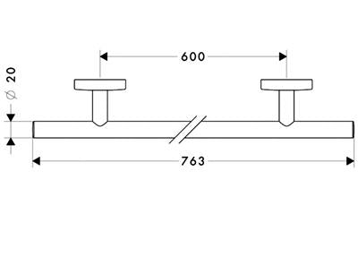 Hansgrohe Logis törölközőtartó 60 cm (40516000)