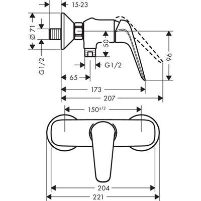 Hansgrohe Novus zuhany csaptelep