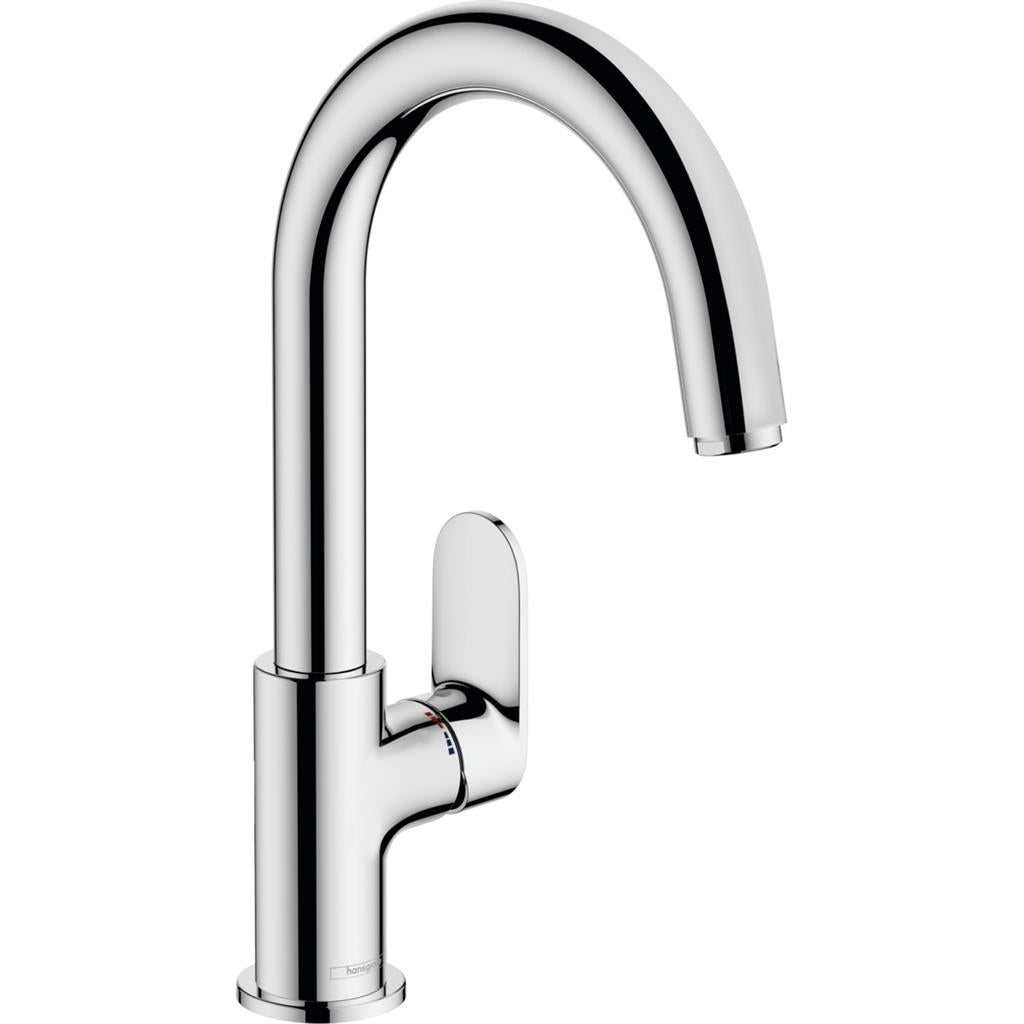 Hansgrohe Vernis Blend Egykaros mosdócsaptelep elforgatható kifolyó, automata lefolyógarnitúra, króm
