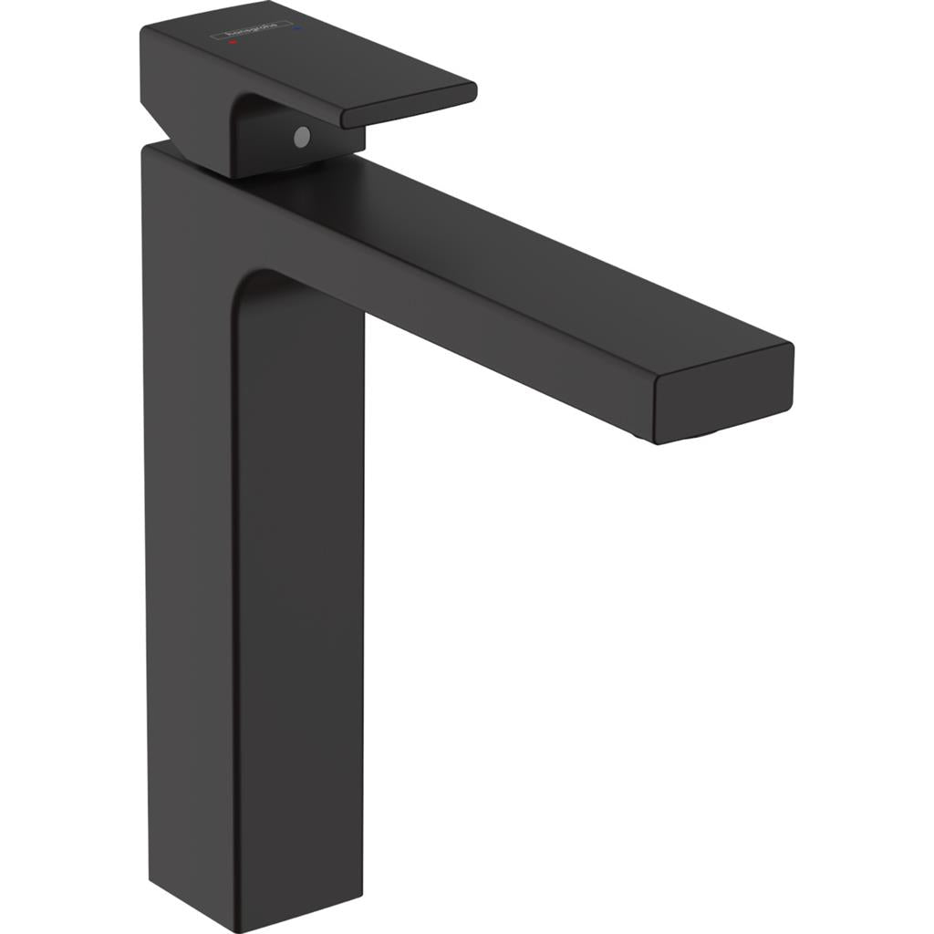 Hansgrohe Vernis Shape Egykaros mosdócsaptelep 190, automata lefolyógarnitúrával, matt fekete
