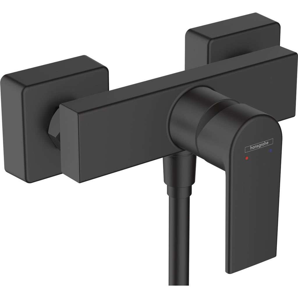 Hansgrohe Vernis Shape Egykaros zuhanycsaptelep falsíkon kívüli szereléshez, matt fekete
