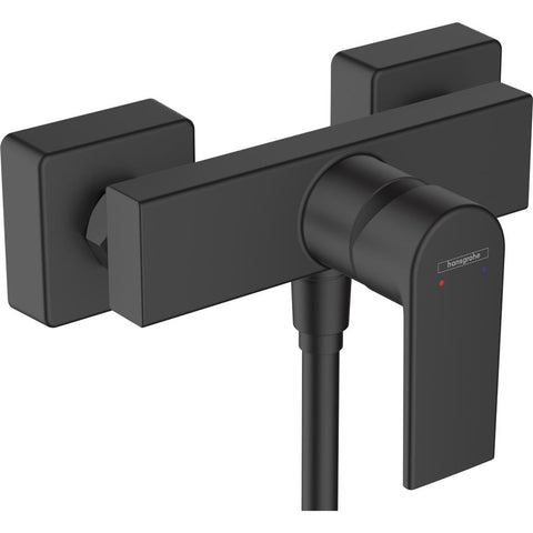 Hansgrohe Vernis Shape Egykaros zuhanycsaptelep falsíkon kívüli szereléshez, matt fekete