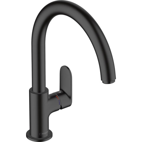 Hansgrohe Vernis Blend M35 egykaros konyhai csaptelep 210, elforgatható kifolyóval, matt fekete