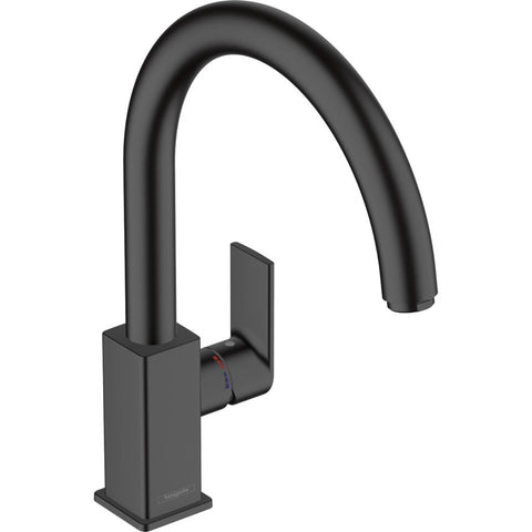Hansgrohe Vernis Shape M35 egykaros konyhai csaptelep 210, elforgatható kifolyóval, matt fekete