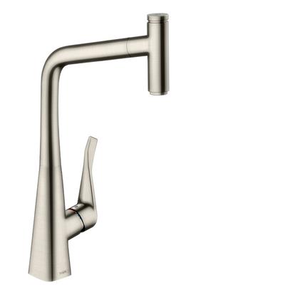 Hansgrohe Metris Select M71 konyhai csaptelep 320 kihúzható kifolyó (M7115), rm. acél hatású