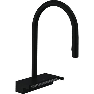 Hansgrohe Aquno Select M81 konyhai csaptelep 170 3jet, kihúzható kifolyó, sBox, matt fekete