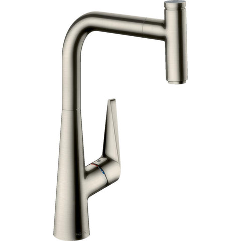 Hansgrohe Talis Select M51 konyhai csaptelep 300 kihúzható kifolyó (M5115), rm. acél hatású