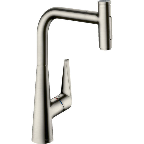 Hansgrohe Talis Select M51 konyhai csaptelep 300 kihúzható kifolyó (M5117), rm. acél hatású