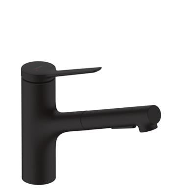 Hansgrohe Zesis M33 konyhai csaptelep 150, kihúzható kifolyó, 2jet, matt fekete