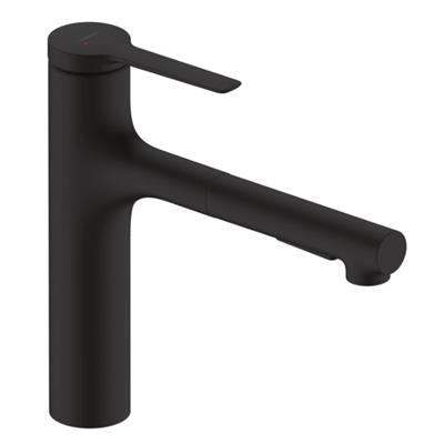 Hansgrohe Zesis M33 konyhai csaptelep 160, kihúzható kifolyó, 2jet, matt fekete