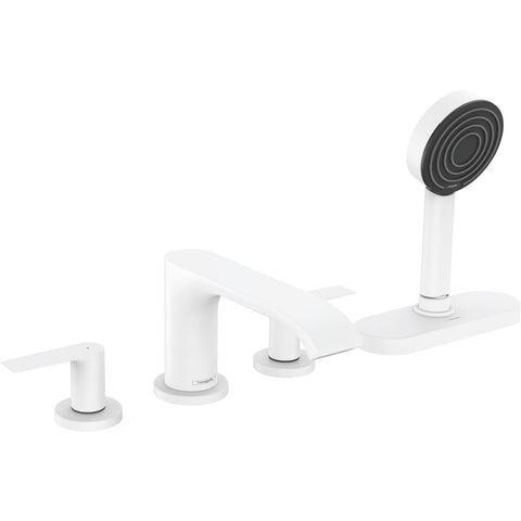 Hansgrohe Vivenis 4 lyukú, peremre szerelhető kádcsaptelep sBox-szal, matt fehér