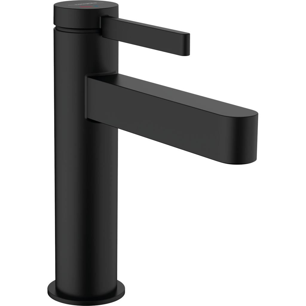 Hansgrohe Finoris mosdócsaptelep 110, CoolStart, push-open lefolyógarnitúra, matt fekete