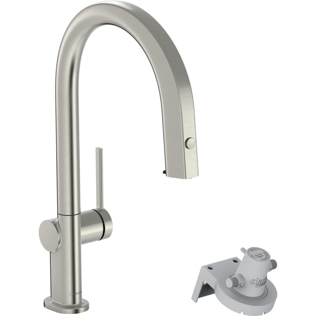 Hansgrohe Aqittura M91 Filtersystem konyhai csaptelep 210, kihúzható kifolyó, 1jet, rozsdamentes acél hatású
