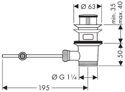Hansgrohe leeresztő-garnitúra automata
