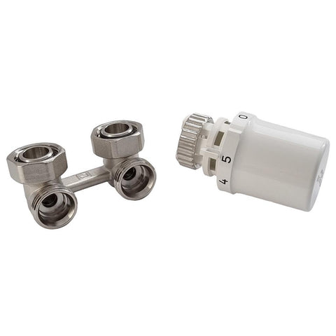 Honeywell Verafix H-idom szett sarok (T3019DAW0 + V2495EX020A) + Termofej Danfoss szelepbetéthez