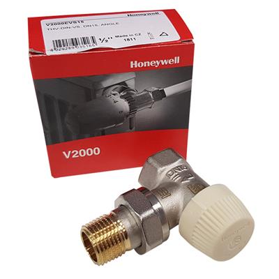 Honeywell termosztatikus radiátorszelep1/2" sarok VS típus, kvs=0,72 - kifutó. Kiváltó: V2020ESX15