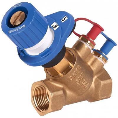 Honeywell beszabályozó szelep SafeCon® mérőcsonkkal, visszatérő vezetékbe 3/4" bm PN16 2...130°C