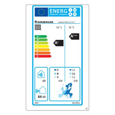 Immergas Magis Pro 12 V2 T split levegő-víz hőszivattyú beltéri és kültéri egységgel, 3 fázis