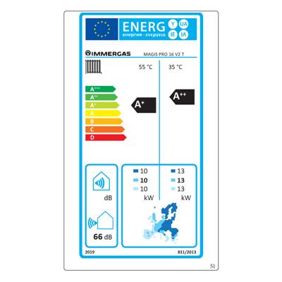 Immergas Magis Pro 16 V2 T split levegő-víz hőszivattyú beltéri és kültéri egységgel, 3 fázis