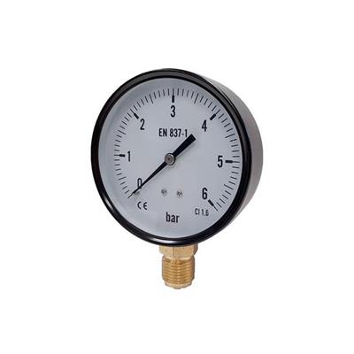 Install feszmérő 100-as 0-6bar, 1/2" alsós
