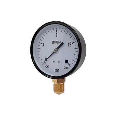 Install feszmérő 100-as 0-16 bar sima