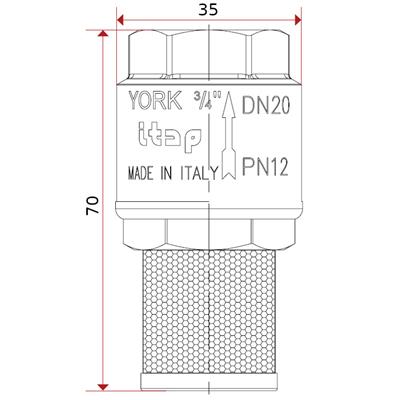 Visszacsapó+Szűrő 1/2" YORK
