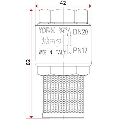 Visszacsapó+Szűrő 3/4" YORK