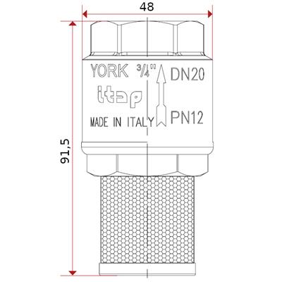 Visszacsapó+Szűrő 1" YORK