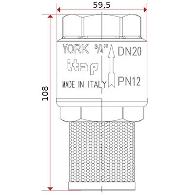 Visszacsapó+Szűrő 5/4" YORK