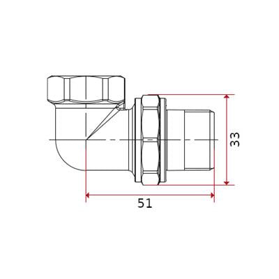 RADIÁTOR HOLLANDER 1/2" SAROK króm