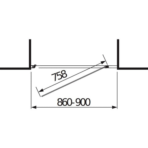 Jika Lyra Plus 90 zuhanyajtó, nyíló, fehér/átlátszó üveg, 86x190 cm