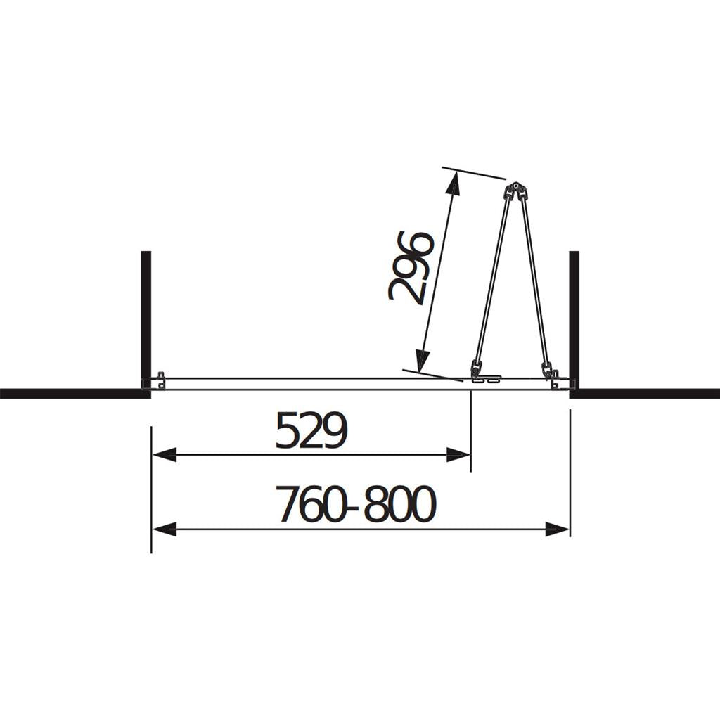 Jika Lyra Plus 80 zuhanyajtó, összehajtható, fehér/átlátszó üveg, 76x190 cm