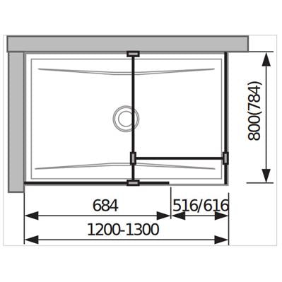 Jika Cubito Pure Walk-in zuhanykabin, sarok, ezüst/átlátszó üveg, 70x80 cm