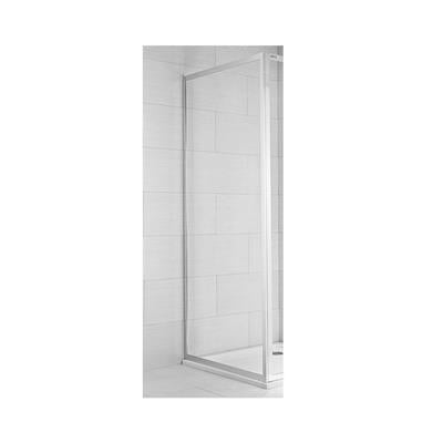 Jika Cubito Pure 80 zuhanyfal, rögzített, ezüst/átlátszó üveg, 78x195 cm