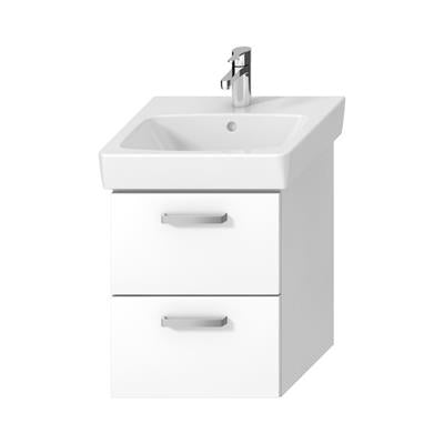 Jika Lyra Plus alsószekrény 50 cm-es mosdóhoz, 2 fiókkal, fehér, 43,9x40,1x55 cm