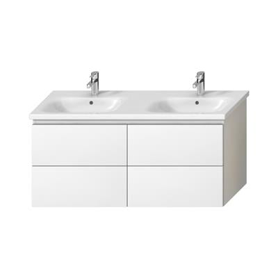 Jika Mio-N alsószekrény 130 cm-es kézmosóhoz, 4 fiókkal, fényes fehér, 126,6x44,5x58,8 cm