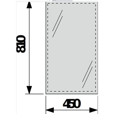 Jika Clear tükör 45x81 cm, fali tartóval