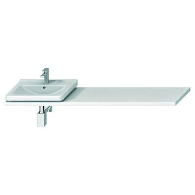 Jika Cubito-N 65-160 cm méretre vágható mosdótartólap, 1 kivágással, konzolok nélkül, fehér