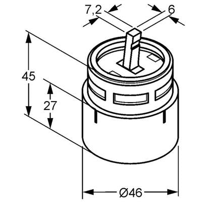 KLUDI kartus 46 mm (Objekta-Mix)
