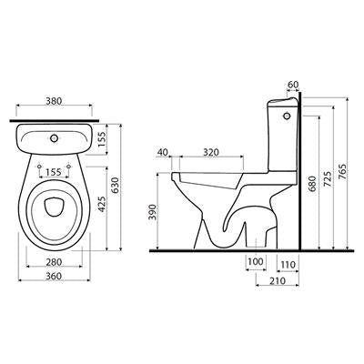 Kolo Idol monoblokk WC szett alsó kifolyású M19012