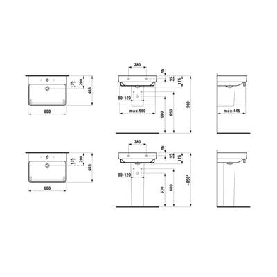 Laufen Pro S mosdó 60x45cm
