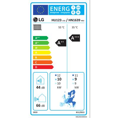 LG Therma-V - HN1636M.NK5 + HU123MA.U33  - osztott hőszivattyú 12,0 kW, 3 fázis (R410A)