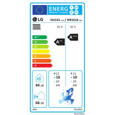 LG Therma-V - HN1616M.NK5 + HU141MA.U33 - osztott hőszivattyú 14,0 kW, 1 fázis (R410A)