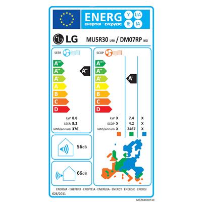 LG MU5R30.U40 Multi Inverter kültéri (1 fázis) 8,8 kW, max. 5 beltéri