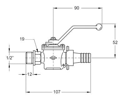 Mofém kazántöltő 1/2 "